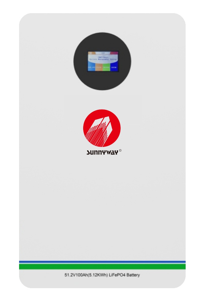 Batterie d'alimentation continue Solaire ESS LiFePO4 51.2V 100Ah (5.12 kWh) SUNNYWAY SWES-WM4