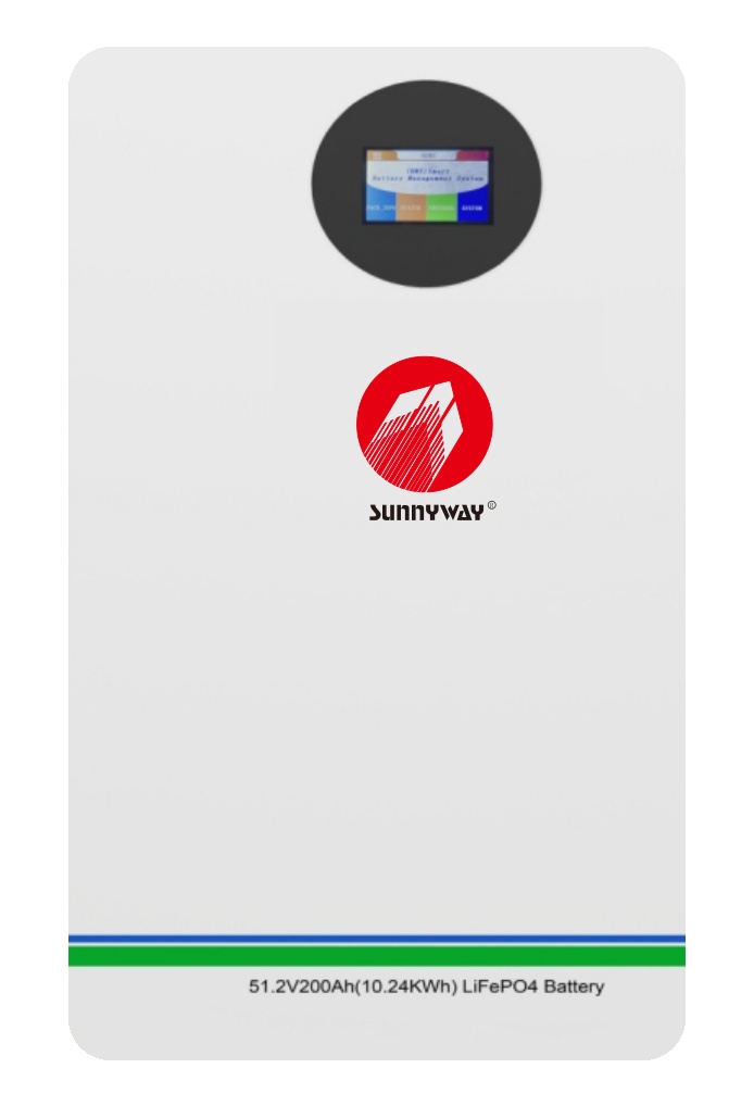 Batterie d'alimentation continue Solaire ESS LiFePO4 51.2V 200Ah (10.24 kWh) SUNNYWAY SWES-WM4