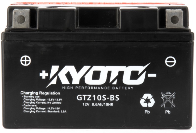 Batterie de d&eacute;marrage AGM KYOTO GTZ10S-BS Livr&eacute;e avec Pack Acide sans entretien 12V 8.6Ah
