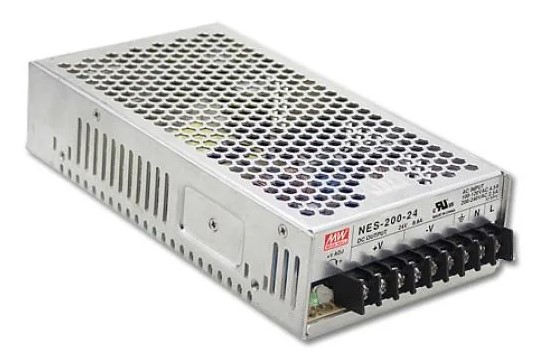 Alimentation &agrave; d&eacute;coupage MEAN WELL NES‑200‑12, bloc industriel 12 V DC / 17 A &ndash; 200 &agrave; 204 W &agrave; sortie unique